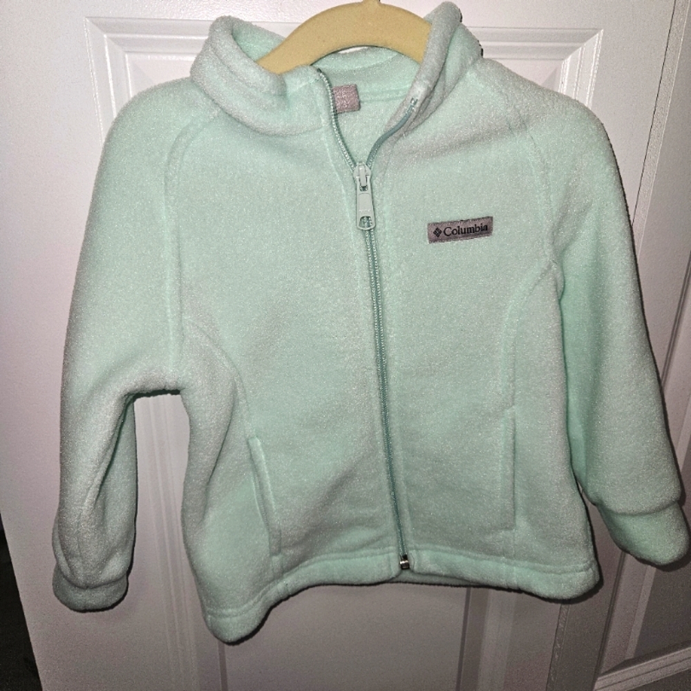 Green zip up jacket by Columbia for baby 18-24 months